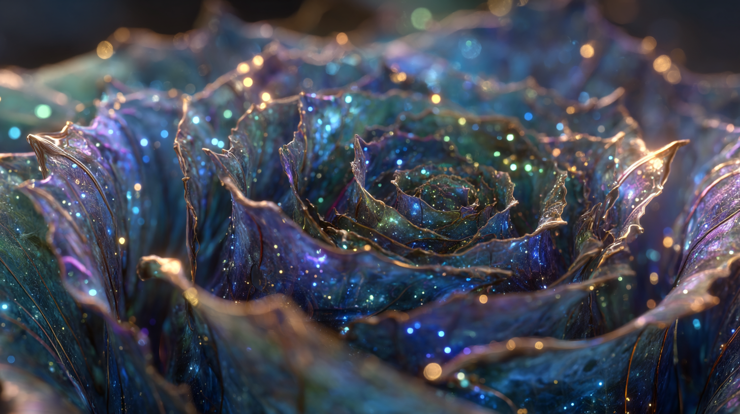 The Bioluminescent Psalm of the Fractal Rose